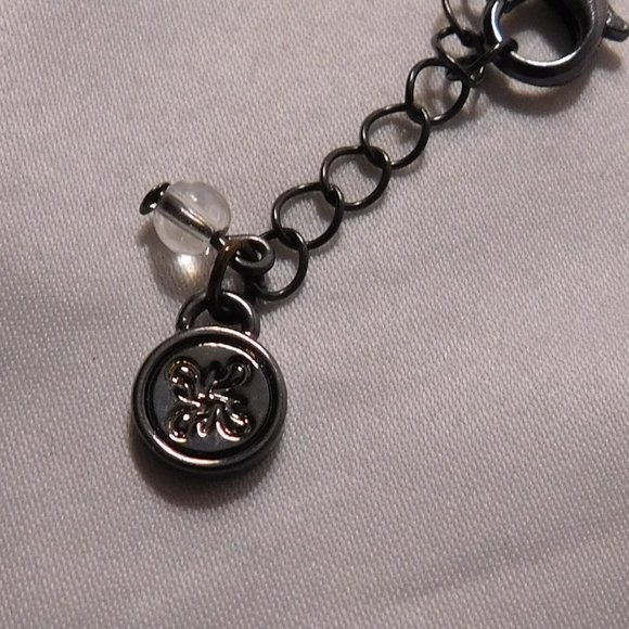 Pendant Necklace Blue/Green Stone Double Strand - Picture 6 of 6